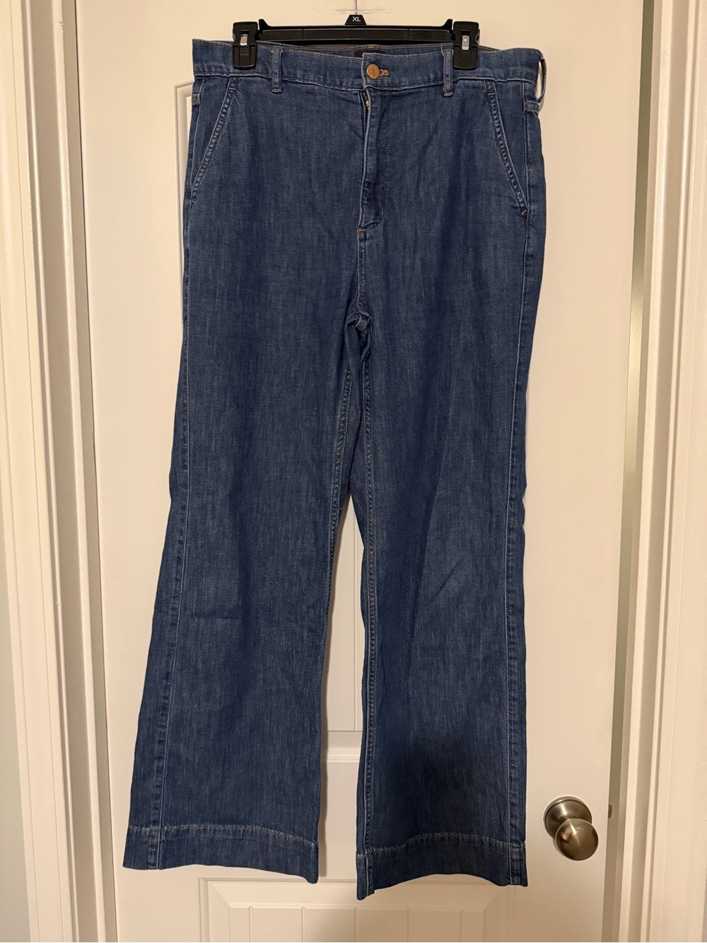 J. Crew Dark Blue Wide-Leg Trouser Jeans